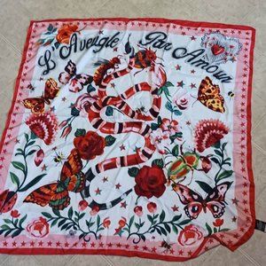 Gucci "L' Aveugle Par Amour" Snake Silk Scarf
